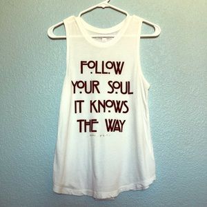 Spiritual Gangster white tank top (S)